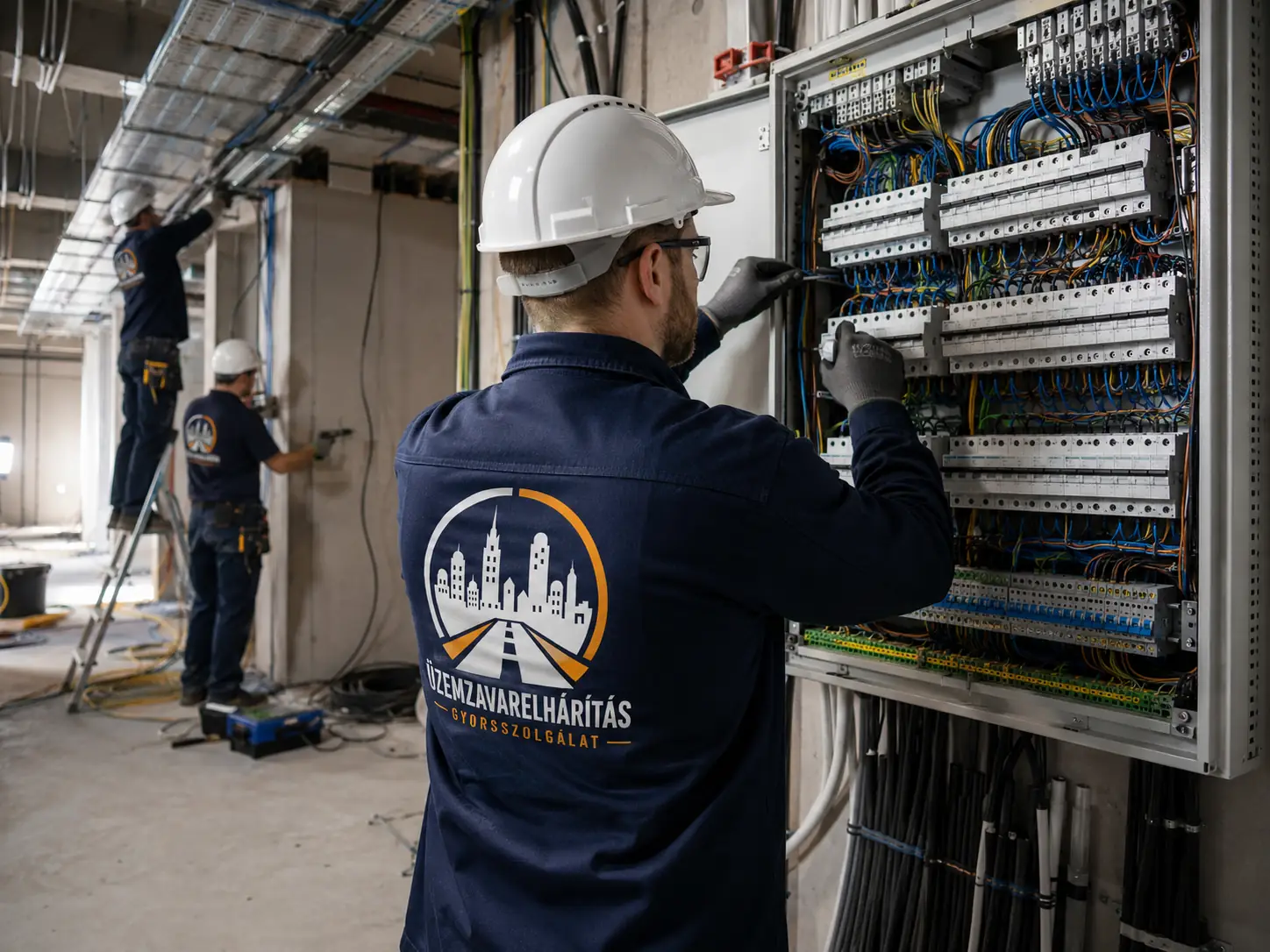 Épületgépészeti projekt villamos hálózatának és elosztórendszerének kivitelezése